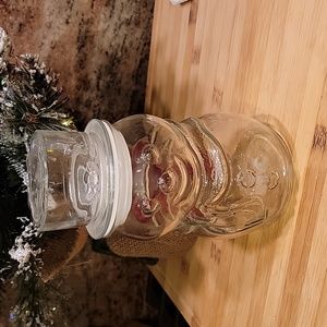 Vintage Libbey Snowman glass Jar
